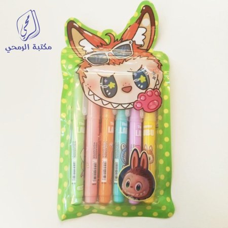طقم أقلام تأشير 6 لابوبو رسومات أطفال