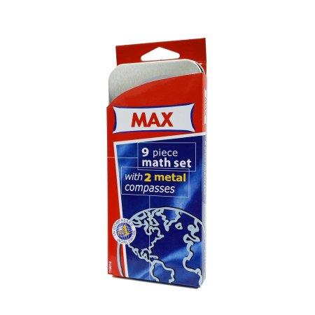 علبة أدوات هندسة ماكس  MAX Mathematica Set 9pcs