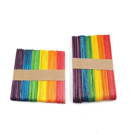 أعواد خشب بوظة ملونة Colorful ice cream wood sticks