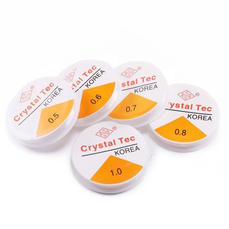 خيط أساور مطاط شفاف Crystal tec transparent elastic string