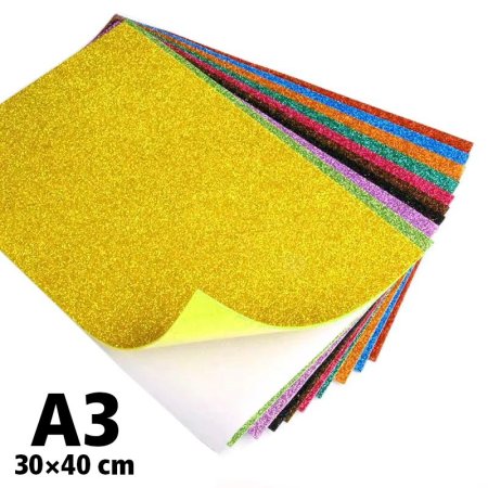 فوم لامع لاصق Eva Foam Glitter 10 Sheets A3