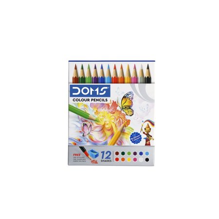 ألوان خشب قصير دومز مع براية DOMS colour pencils 3443