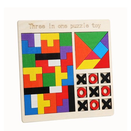 لعبة خشبية تعليمية بازل Wooden Puzzle Board 3 in 1